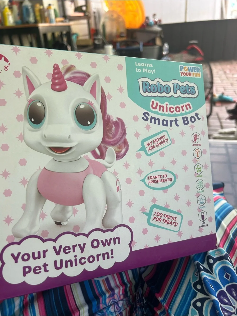 Unicorn Smart Bot - Pink and White Interactive Toy